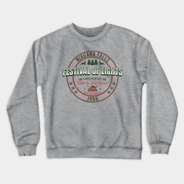 Niagara Falls Festival of Lights Crewneck Sweatshirt by LizardIsland